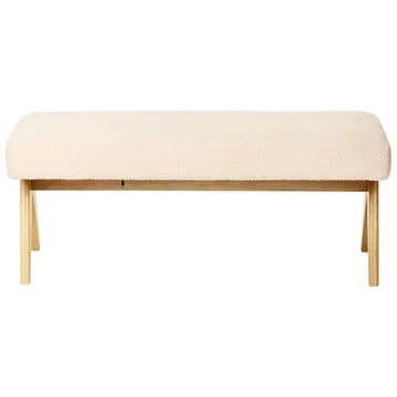 Sengebenk Tamre - Hvit, lyst tre - Møbler - Stoler - Krakk - Fotskammel