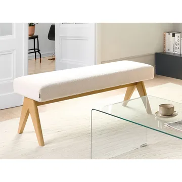 Sengebenk Tamre - Hvit, lyst tre - Møbler - Stoler - Krakk - Fotskammel