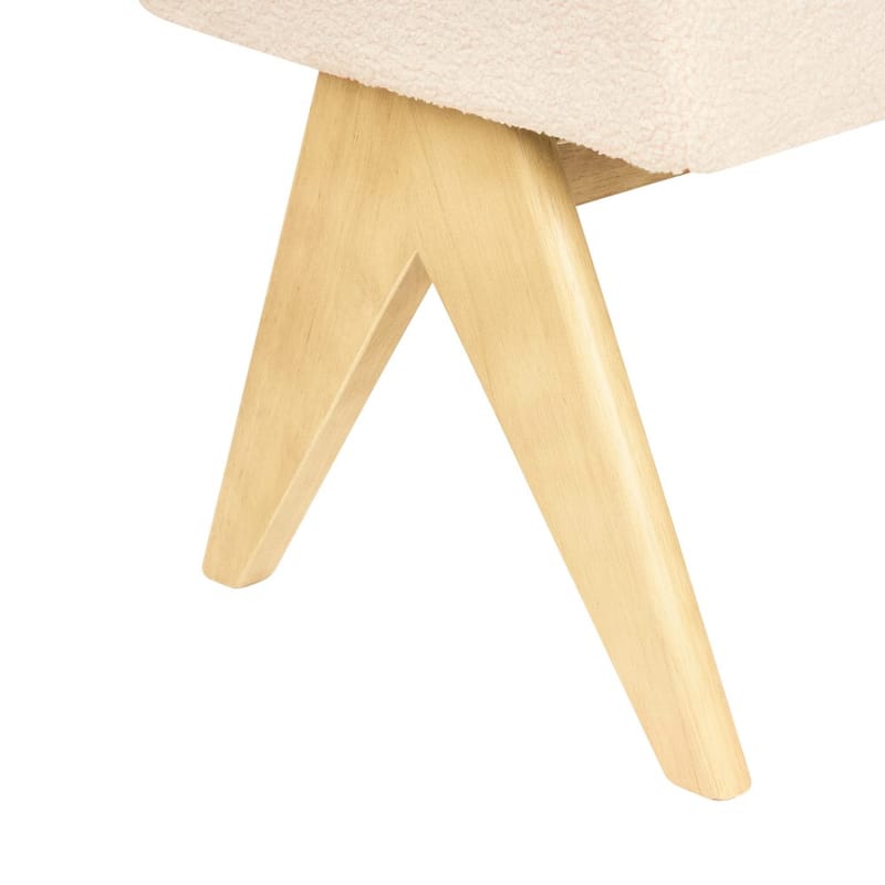 Sengebenk Tamre - Hvit, lyst tre - Møbler - Stoler - Krakk - Fotskammel