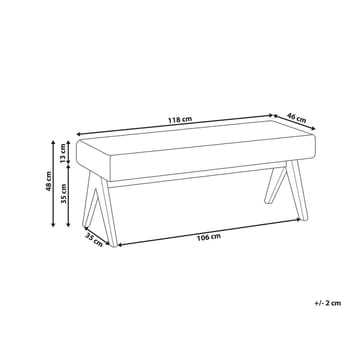 Sengebenk Tamre - Svart, lyst tre - Møbler - Stoler - Krakk - Fotskammel