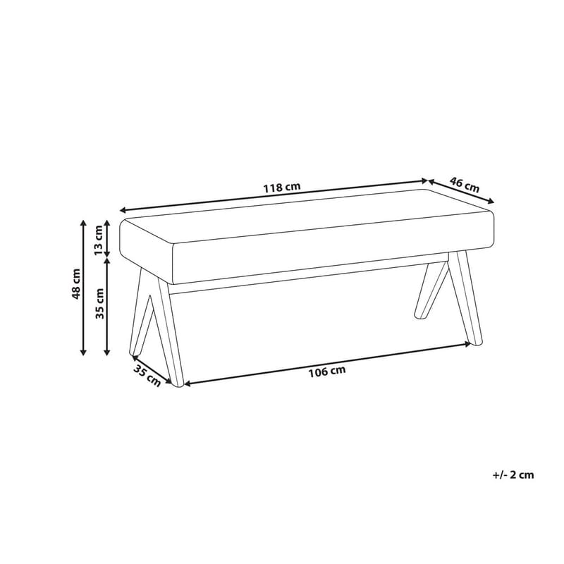Sengebenk Tamre - Svart, lyst tre - Møbler - Stoler - Krakk - Fotskammel