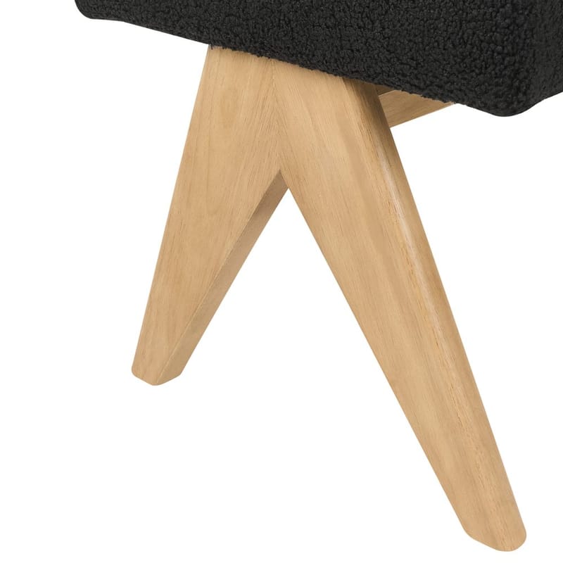 Sengebenk Tamre - Svart, lyst tre - Møbler - Stoler - Krakk - Fotskammel