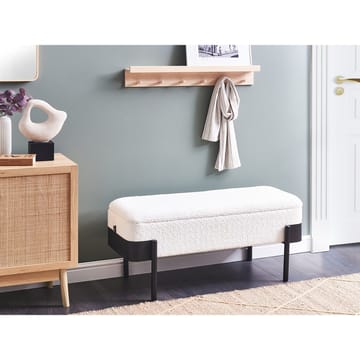 Sengebenk Warren - Hvit, Svart - Møbler - Stoler - Krakk - Fotskammel