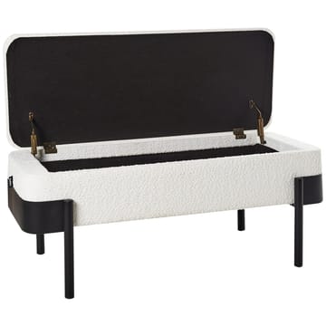 Sengebenk Warren - Hvit, Svart - Møbler - Stoler - Krakk - Fotskammel