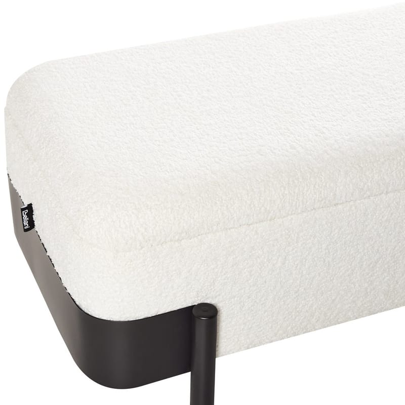 Sengebenk Warren - Hvit, Svart - Møbler - Stoler - Krakk - Fotskammel