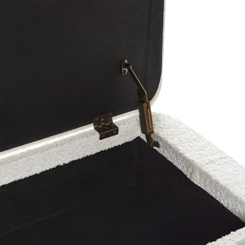 Sengebenk Warren - Hvit, Svart - Møbler - Stoler - Krakk - Fotskammel