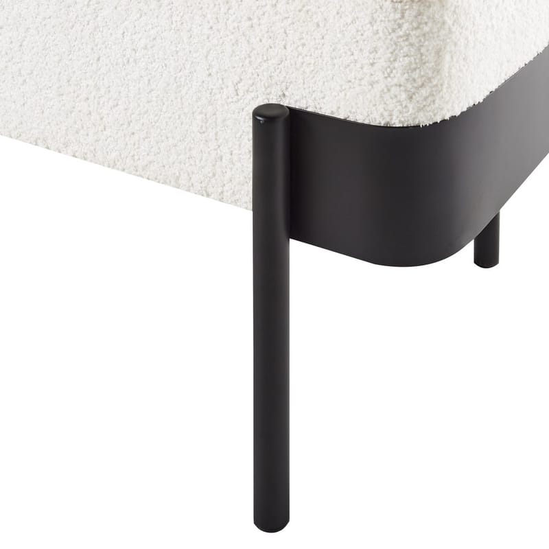 Sengebenk Warren - Hvit, Svart - Møbler - Stoler - Krakk - Fotskammel