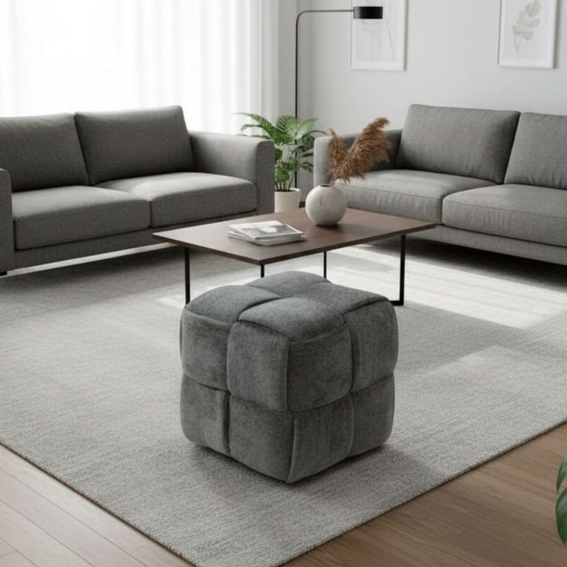 Senora Sittepuff 43 cm - Grå - Møbler - Stoler - Krakk - Puff