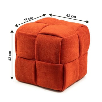 Senora Sittepuff 43 cm - Oransje - Møbler - Stoler - Krakk - Puff