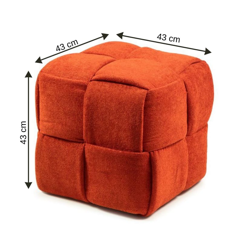 Senora Sittepuff 43 cm - Oransje - Møbler - Stoler - Krakk - Puff