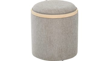 Serano puff med trehåndtak 40 cm rund - Grå - Møbler - Stoler - Krakk - Puff