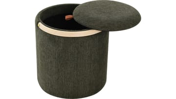 Serano puff med trehåndtak 40 cm rund - Grønn - Møbler - Stoler - Krakk - Puff