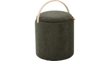 Serano puff med trehåndtak 40 cm rund - Grønn - Møbler - Stoler - Krakk - Puff