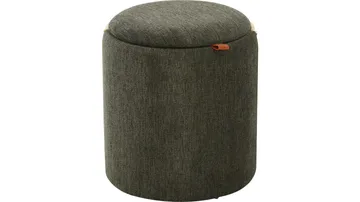 Serano puff med trehåndtak 40 cm rund - Grønn - Møbler - Stoler - Krakk - Puff