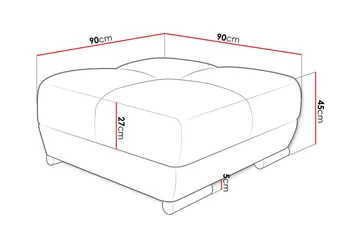 Simerly Fotskammel 90 cm - Svart - Møbler - Stoler - Krakk - Fotskammel