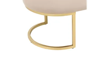 Sittebenk Milry Beige/Gull - Beige/Gull - Møbler - Stoler - Krakk - Fotskammel