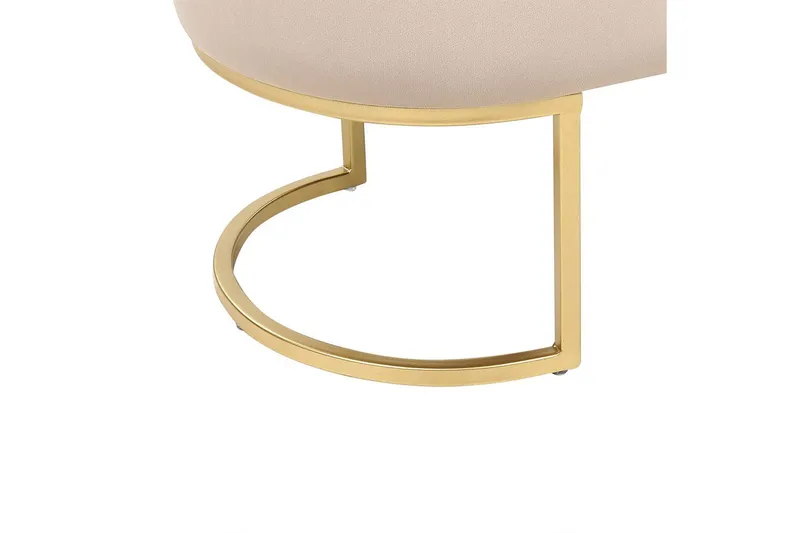 Sittebenk Milry Beige/Gull - Beige/Gull - Møbler - Stoler - Krakk - Fotskammel