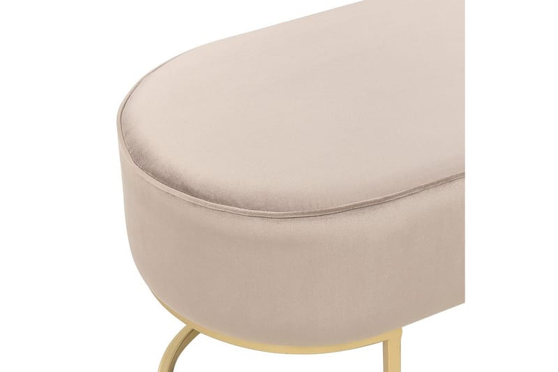Sittebenk Milry Beige/Gull - Beige/Gull - Møbler - Stoler - Krakk - Fotskammel