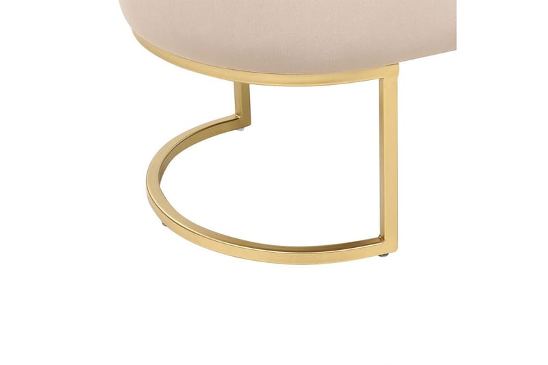 Sittebenk Milry Beige/Gull - Beige/Gull - Møbler - Stoler - Krakk - Fotskammel