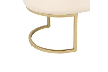 Sittebenk Milry Kremhvit/gull - Kremhvit/gull - Møbler - Stoler - Krakk - Fotskammel