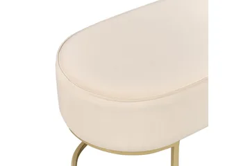 Sittebenk Milry Kremhvit/gull - Kremhvit/gull - Møbler - Stoler - Krakk - Fotskammel