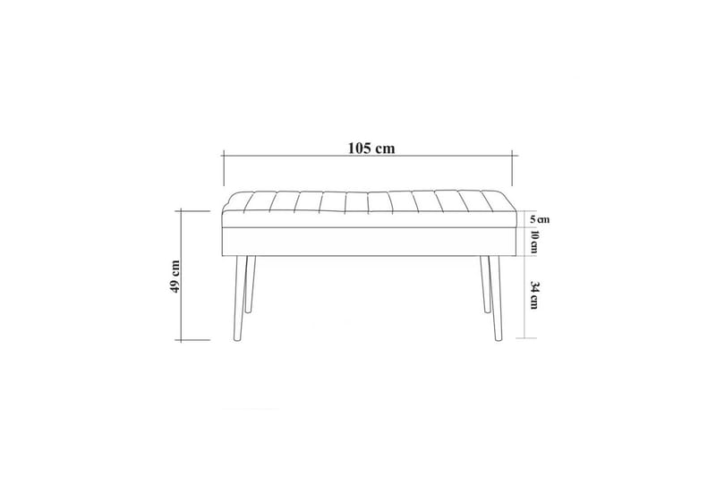 Sittekrakk Vinadi 90 cm - Brun - Møbler - Stoler - Krakk