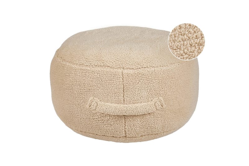 Sittepuff Adlana Beige - Beige - Møbler - Stoler - Krakk - Puff