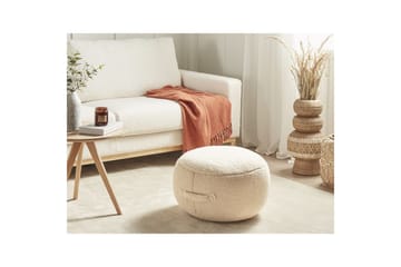 Sittepuff Adlana Beige - Beige - Møbler - Stoler - Krakk - Puff