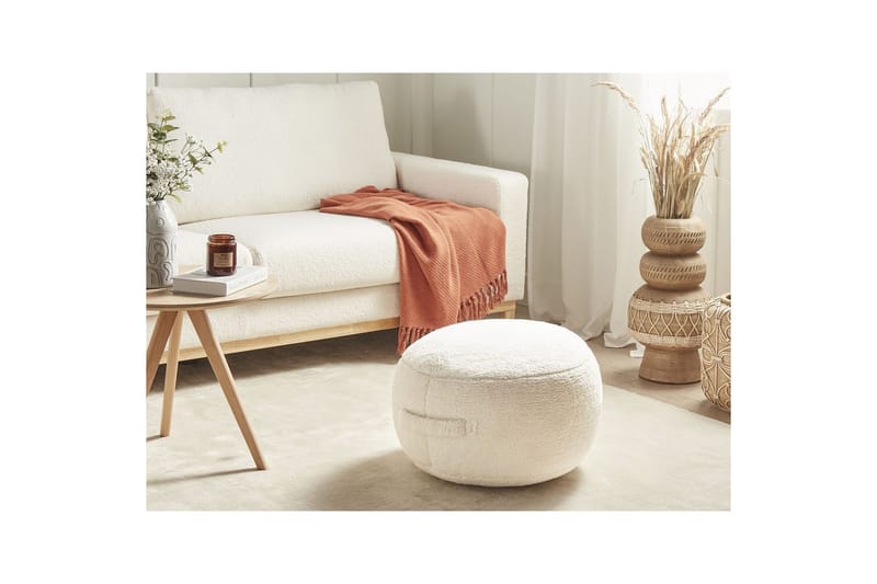 Sittepuff Adlana Lysebeige - Lysebeige - Møbler - Stoler - Krakk - Puff