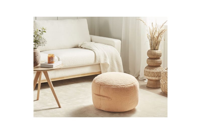 Sittepuff Adlana Oransje - Oransje - Møbler - Stoler - Krakk - Puff