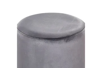 Sittepuff Brigitte Grå/Sølv - Grå/Sølv - Møbler - Stoler - Krakk - Puff