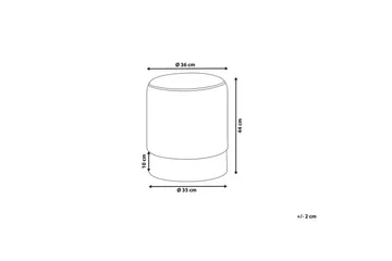 Sittepuff Brigitte Grå/Sølv - Grå/Sølv - Møbler - Stoler - Krakk - Puff