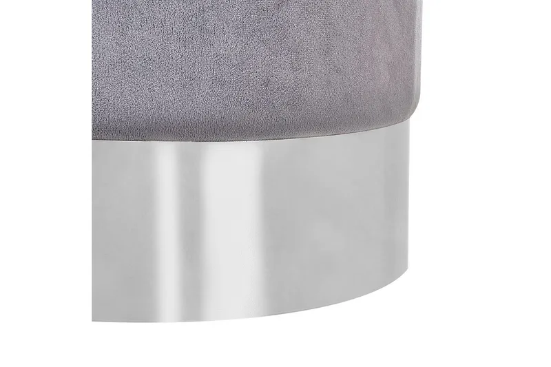 Sittepuff Brigitte Grå/Sølv - Grå/Sølv - Møbler - Stoler - Krakk - Puff