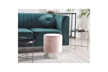 Sittepuff Brigitte Rosa/Sølv - Rosa/Sølv - Møbler - Stoler - Krakk - Puff