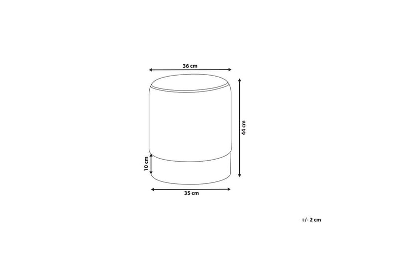 Sittepuff Brigitte Rosa/Sølv - Rosa/Sølv - Møbler - Stoler - Krakk - Puff