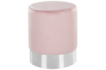 Sittepuff Brigitte Rosa/Sølv - Rosa/Sølv - Møbler - Stoler - Krakk - Puff