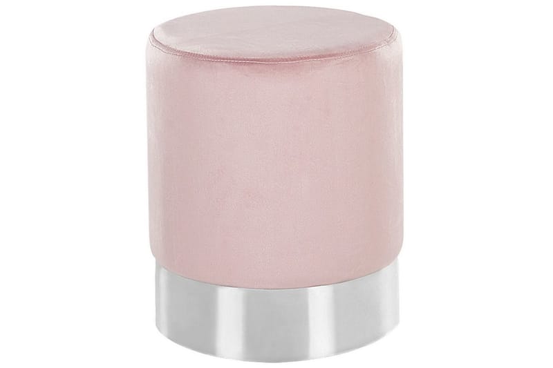 Sittepuff Brigitte Rosa/Sølv - Rosa/Sølv - Møbler - Stoler - Krakk - Puff