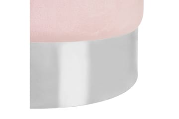 Sittepuff Brigitte Rosa/Sølv - Rosa/Sølv - Møbler - Stoler - Krakk - Puff