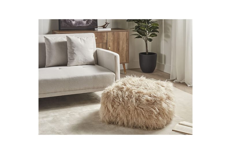 Sittepuff Mukki Beige - Beige - Møbler - Stoler - Krakk - Puff