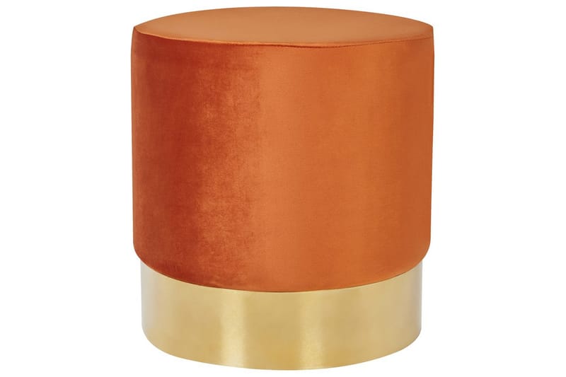 Sittepuff Sophia Oransje/gull - Oransje/gull - Møbler - Stoler - Krakk - Puff