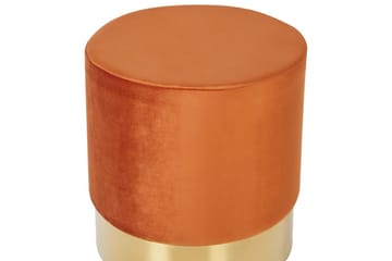 Sittepuff Sophia Oransje/gull - Oransje/gull - Møbler - Stoler - Krakk - Puff