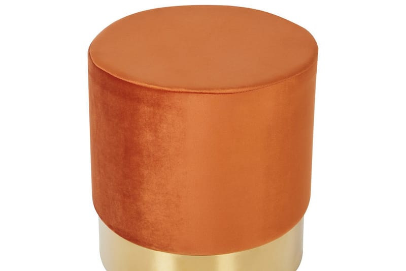 Sittepuff Sophia Oransje/gull - Oransje/gull - Møbler - Stoler - Krakk - Puff