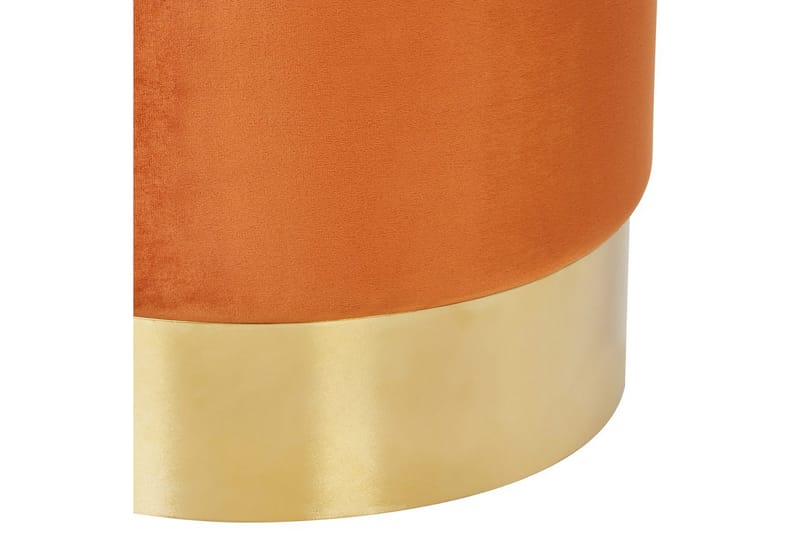 Sittepuff Sophia Oransje/gull - Oransje/gull - Møbler - Stoler - Krakk - Puff