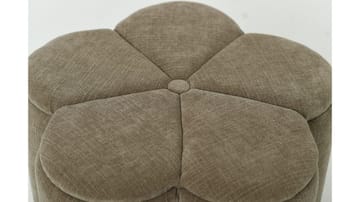 Sittepuff Viresta med Oppbevaring Ø60 cm - Beige - Møbler - Stoler - Krakk - Puff
