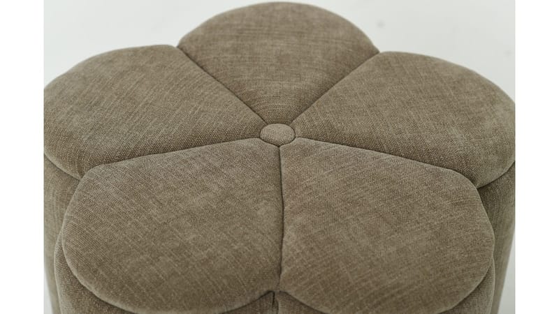 Sittepuff Viresta med Oppbevaring Ø60 cm - Beige - Møbler - Stoler - Krakk - Puff