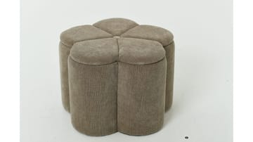 Sittepuff Viresta med Oppbevaring Ø60 cm - Beige - Møbler - Stoler - Krakk - Puff