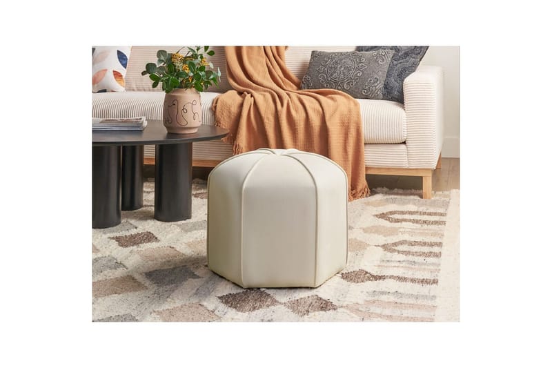 Sittepuff Wishek Beige - Beige - Møbler - Stoler - Krakk - Puff