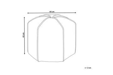 Sittepuff Wishek Gul - Gul - Møbler - Stoler - Krakk - Puff