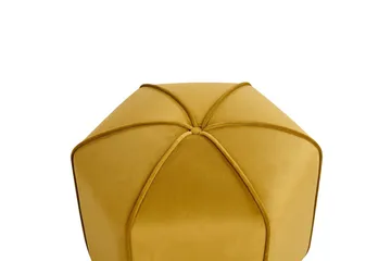 Sittepuff Wishek Gul - Gul - Møbler - Stoler - Krakk - Puff