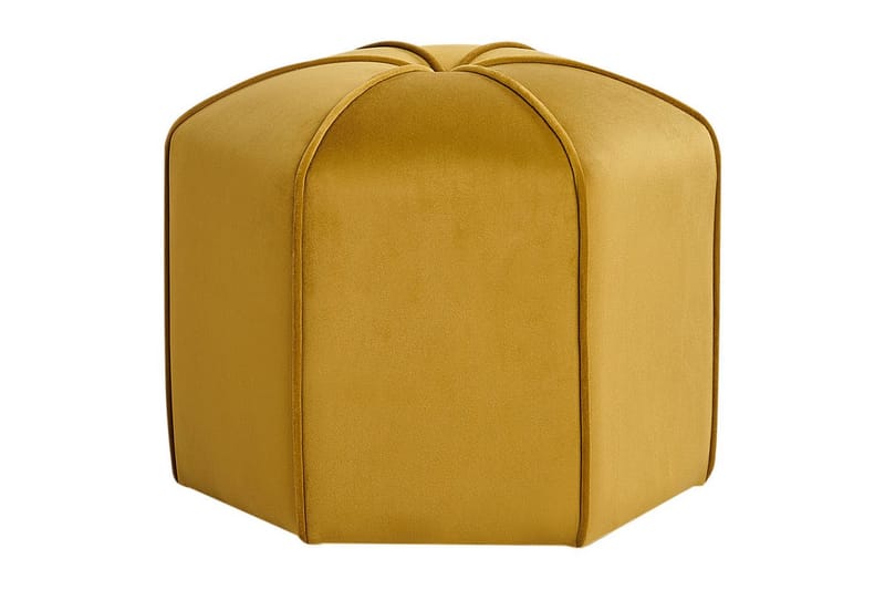 Sittepuff Wishek Gul - Gul - Møbler - Stoler - Krakk - Puff